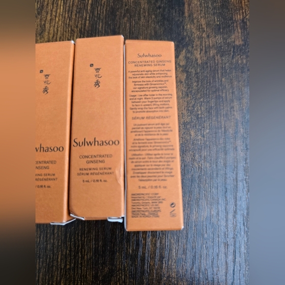 NEW! Sulwhasoo, Concentrated Ginseng Renewing Serum, 5ml/.16fl oz, Bundle of 4 - Picture 3 of 3